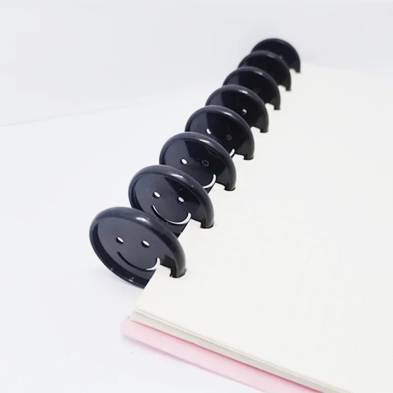 New mushroom hole plastic binding buckle 100PCS35MM loose-leaf smiley binding disc brings happiness in work and study