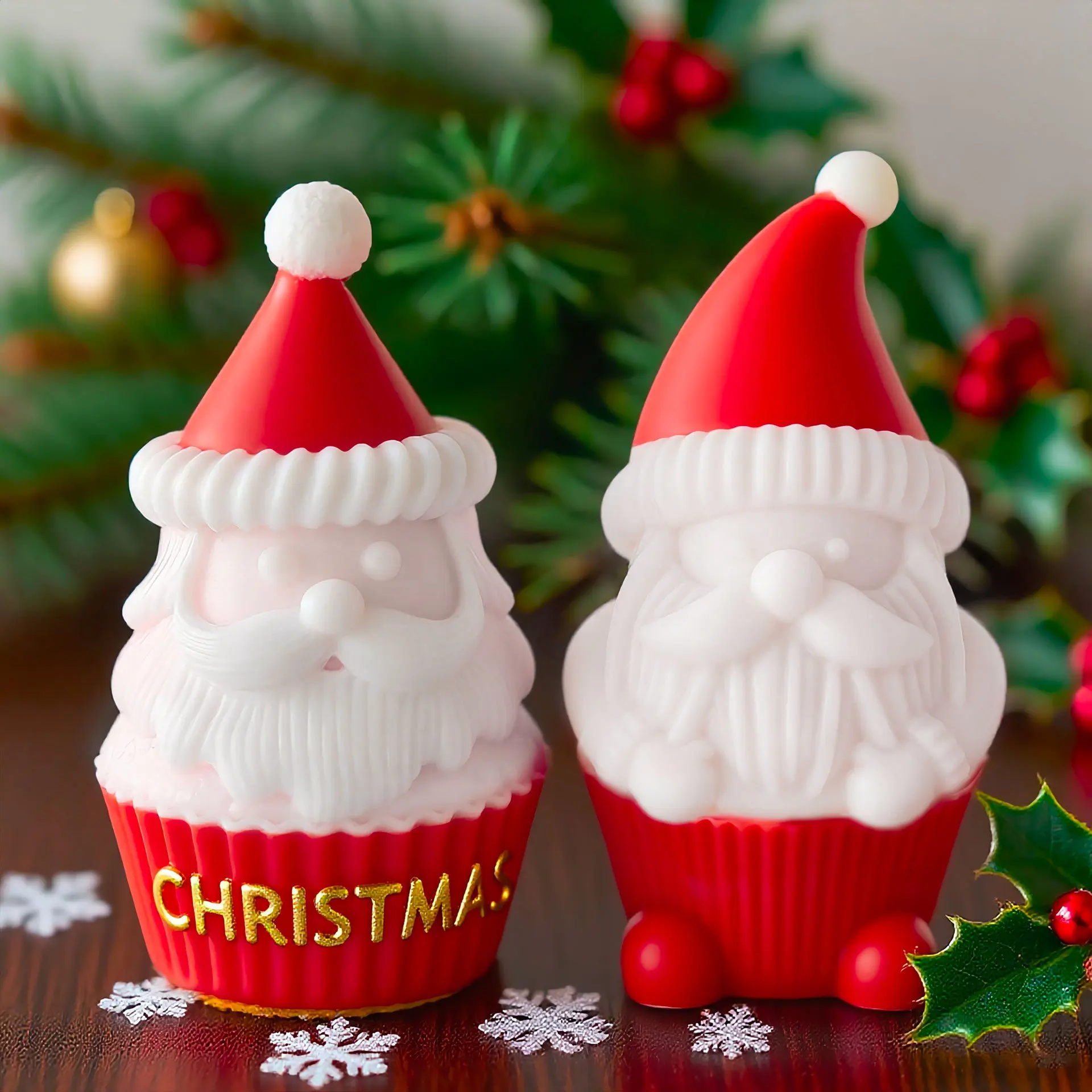 Santa Claus Silicone Mold Dishwasher Safe Silicone Cake Mold Holiday Baking Mold Easy To Use For Christmas Baking Candle Making