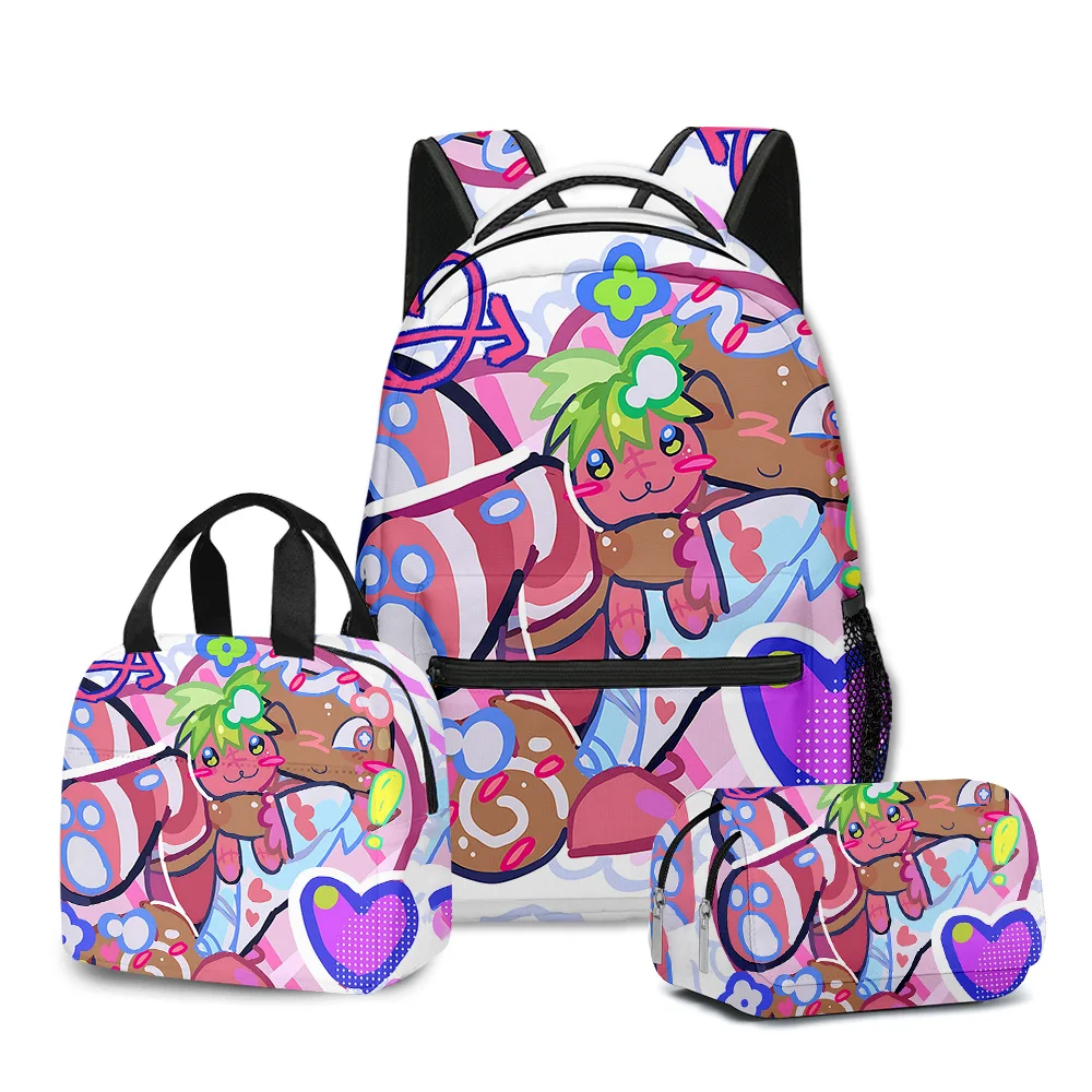 

Popular Youthful Trendy Dandy's World 3D Print 3pcs/Set Student Travel bags Laptop Daypack Backpack Lunch Bag Pencil Case