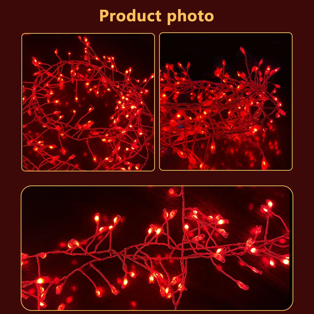 Nieuwe Jaar LED Kleurrijke Licht String RGB Afstandsbediening App Control Waterdichte Decoratie Lamp Strip voor Feestviering