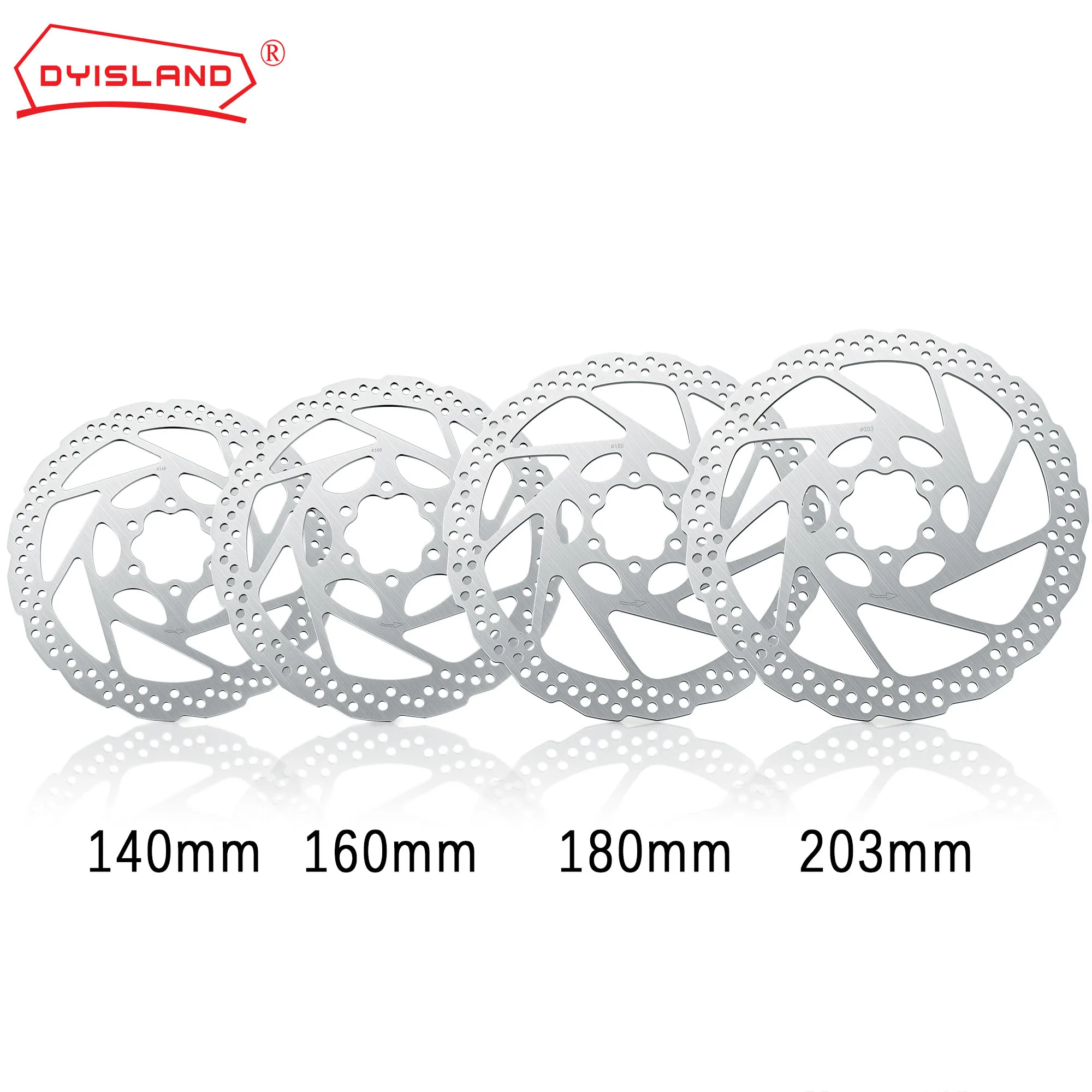 

Ротор дискового тормоза DYISLAND 140 мм/160 мм/180 мм/203 мм, ротор дискового тормоза из нержавеющей стали для горного велосипеда