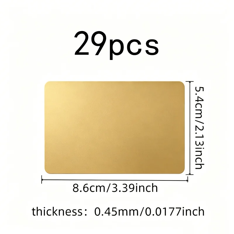 0.45mm Laser Engraving Cards 29 pcs, Durable Scratch Resistant,.45mm Thin Lightweight, for DIY Engraving Projects