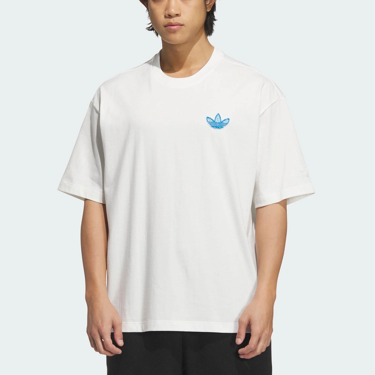 

Adidas genuine Trefoil Men's Loose Everyday Printed Breathable Short Sleeve KE5793