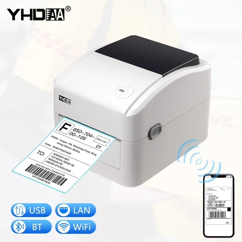 

Shipping Label Printer 4x6 Inch Desktop Thermal Label Printer for Express Warehouse
