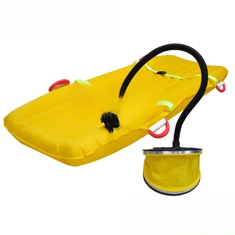 

Amphibious rescue inflatable stretcher