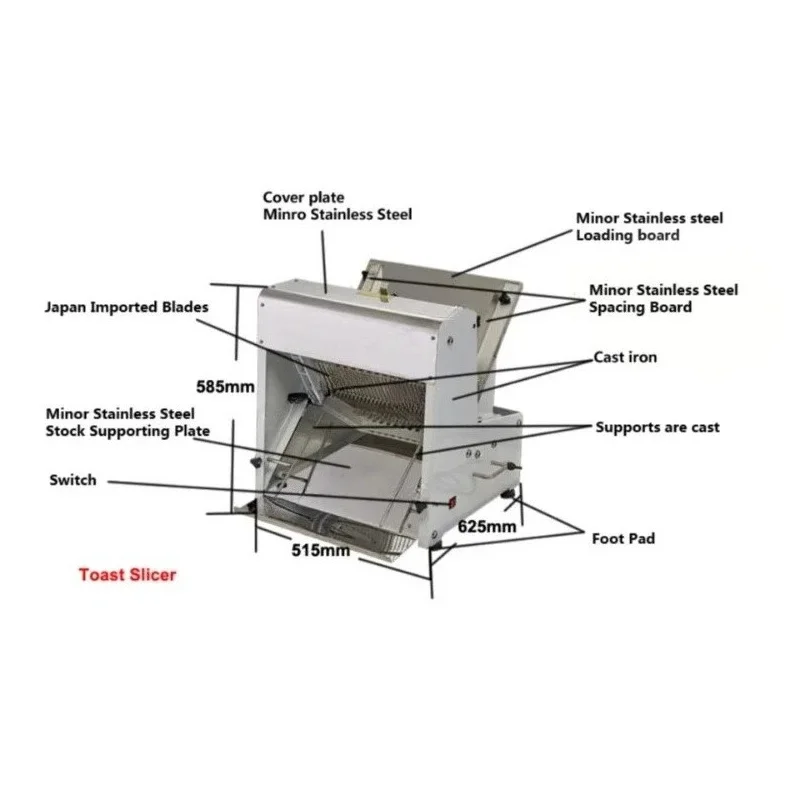 Commercial Electric Rotary Toast Slicer Bread Youbake
