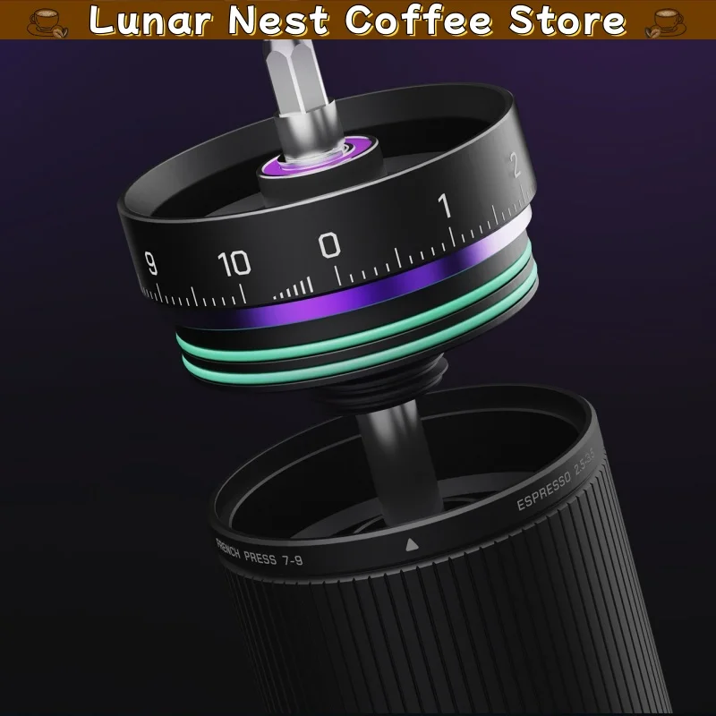 New Mavo Wizard Z Pro Manual Coffee Grinder Stepless Adjustment 43mm Steel Burr High Efficiency Home Espresso Pour Over Gift