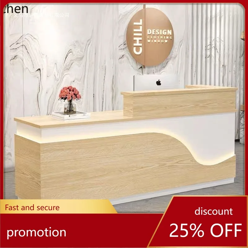 ZML Beauty Salon Reception Desk Clothing Store Cashier Counter Corner with Counter