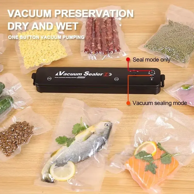 Vacuum Sealer Packaging Machine With Free 10pcs Vacuum Bags Food Vacuum Sealer Household Vacuum Food Sealing Machine EU US Plug