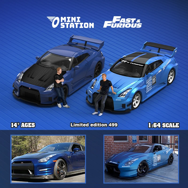 

Mini Station 1:64 Fast & Furious Brian's GTR R35 3.0 Diecast Model Car