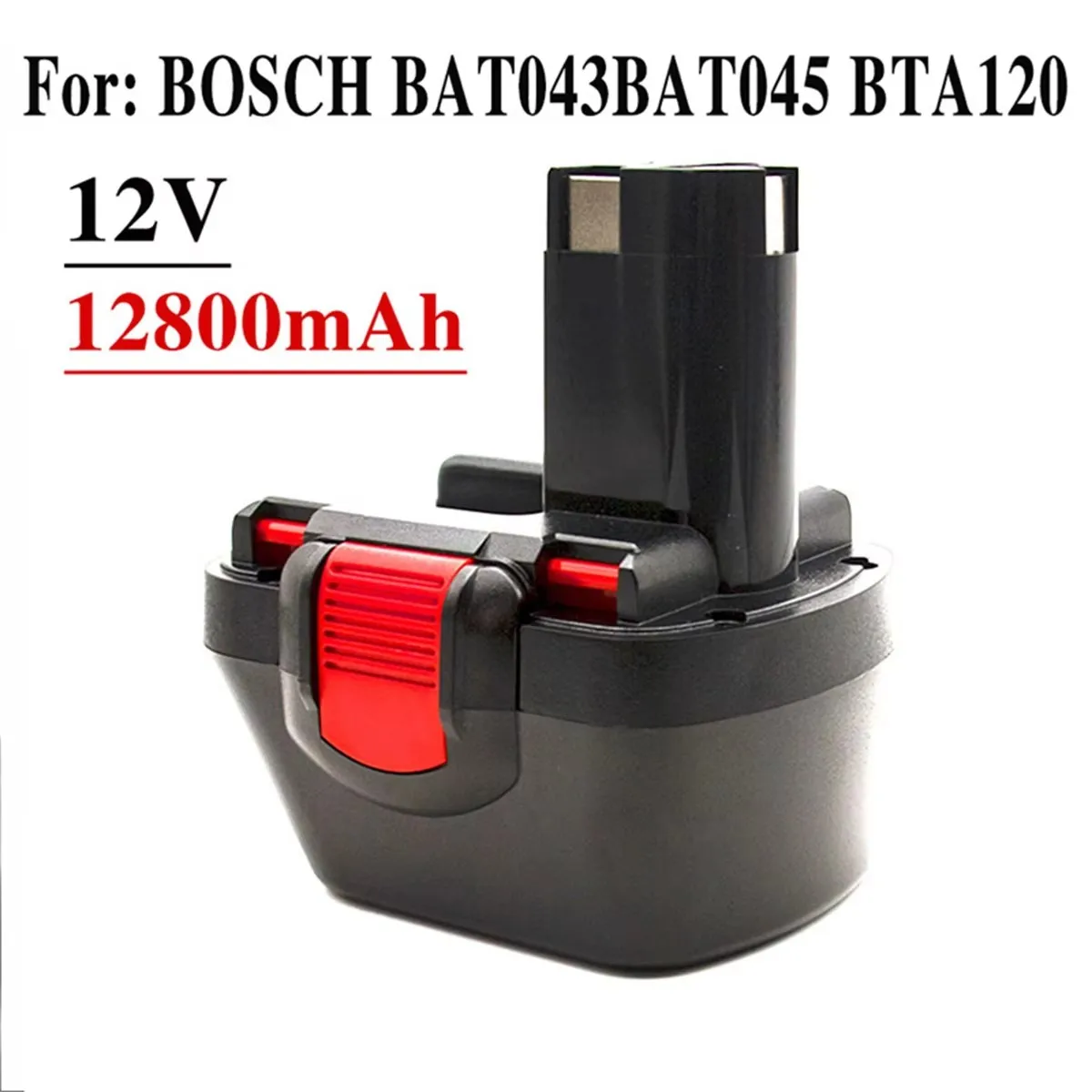 For Bosch 12V screwdriver battery rechargeable, 12V, 12800mAh, PSR, BAT043, BAT045, BAT046, BAT049, 2607335273, 2607335274