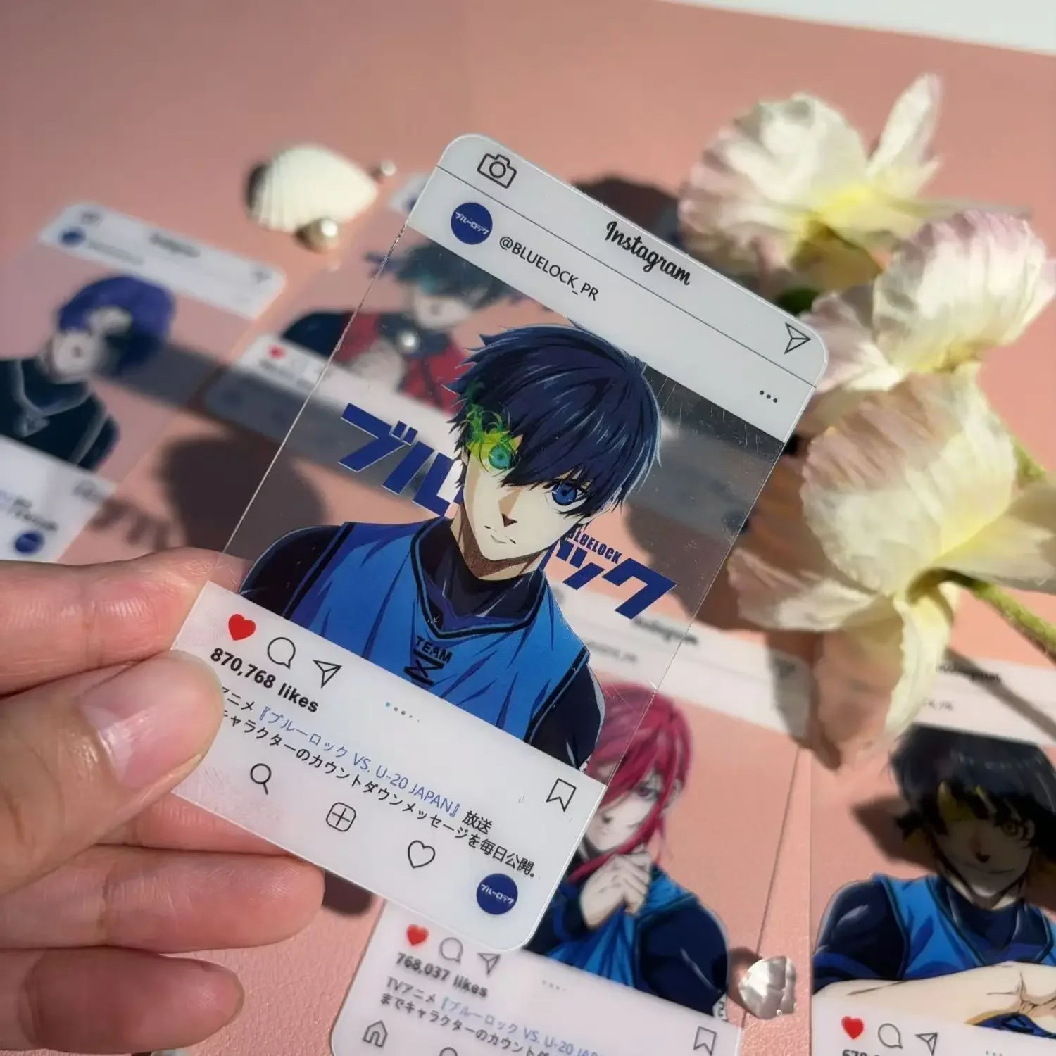 6Pcs/Set Cute Anime Three-Inch Photo Props Diy Cartoon Pvc Transparent Card Collection Card Birthday Gift