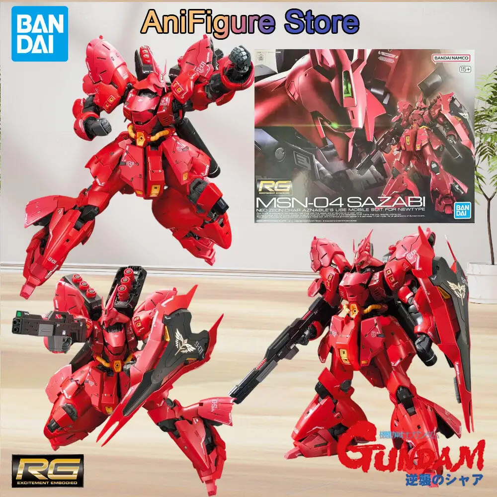 Genuine In Stock BANDAI RG Mobile Suit Gundam: Chars Counterattack MSN-04 Sazabi Figure Anime Model Action Assembled Toy