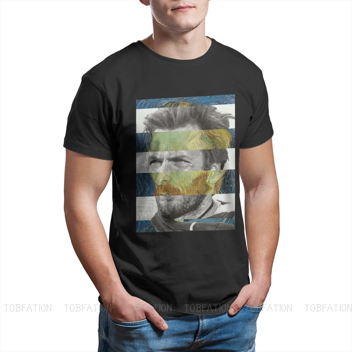 Vincent Van Gogh Post-Impressionist Painter TShirts for Men Self Portrait Clint Eastwood Fashion Crewneck Cotton 2022