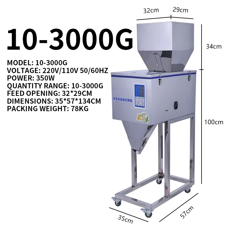 100-15000G Automatic Weighing and Packaging Machine Tea/Grain/Snack Quantitative Filling Machine Powder Packaging(Customized)