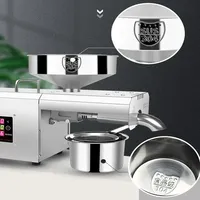 【Factory Price】Home Electric 110V/220V Oil Press Machine 3-5Kg/H Flaxseed Peanut Tahini Oil Press Stainless Steel Temperature Co