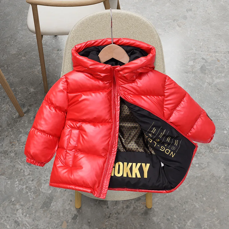 2024 new black gold children's children's down padded clothing children's thick bread clothing warm cotton coat tide