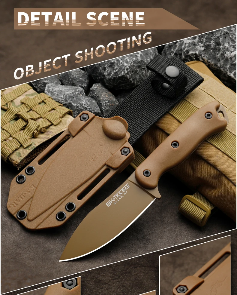 Hochhärte-Outdoor-Schneidwerkzeug, leicht zu transportieren und zu verstauen, kleines Messer für Notfälle beim Wandern und Camping in der Wildnis. – Detail 6