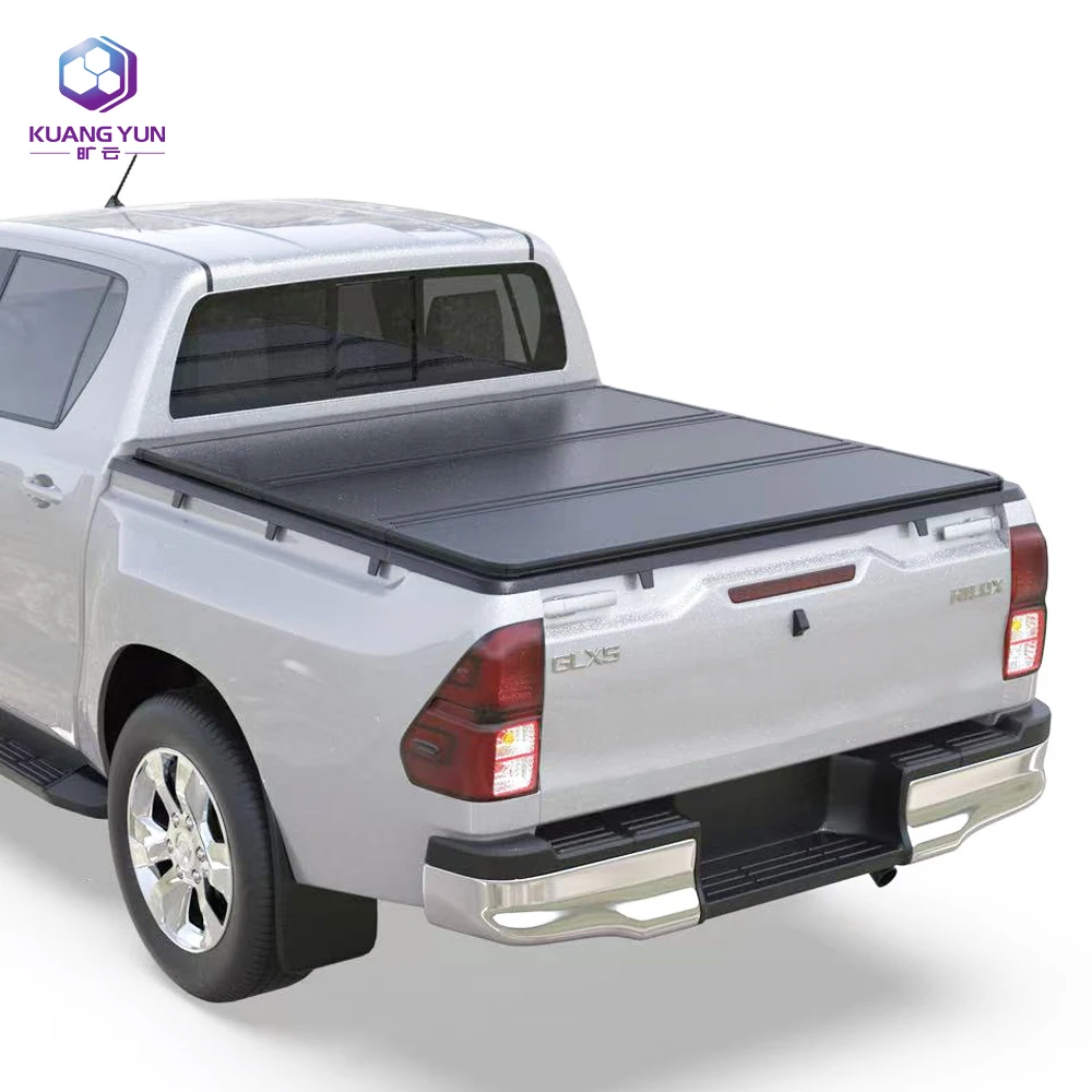 

Kuangyun Pickup Truck Accessories Retractable Truck Bed Barrel Covers Aluminum Tonneau Cover for Hilux Revo Vigo ford Maverick