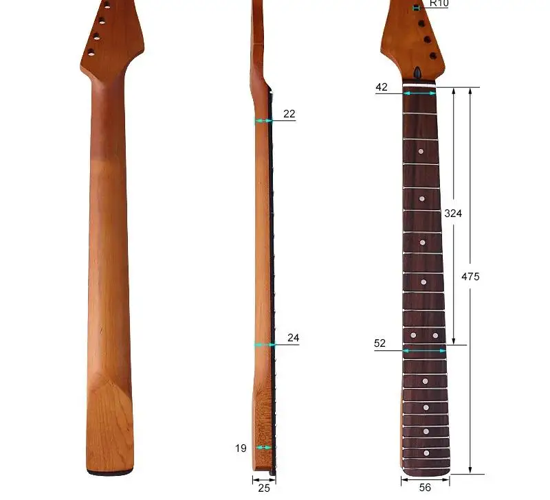 Left hand 6-string 22-product baked Maple Rosewood fingerboard matte 5.6 wide electric guitar handle instrument accessories