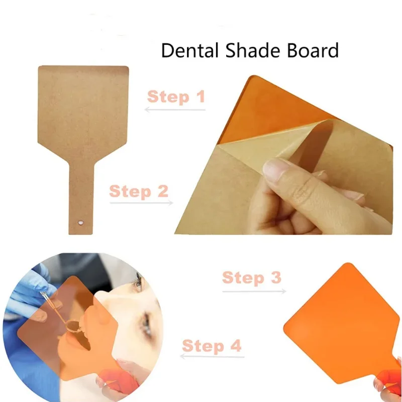 1Pc Dental Shade Board Eye Protector Hand Held Shield Plate Dentistry Lab Light Curing Lamp Filter Dentist Clinic Tool Shield