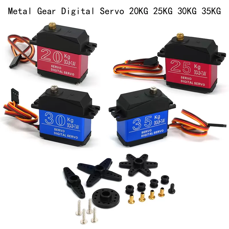 Large Torque Metal Gear Digital Servo 20KG 25KG 30KG 35KG Robot Robotic Arm Robots