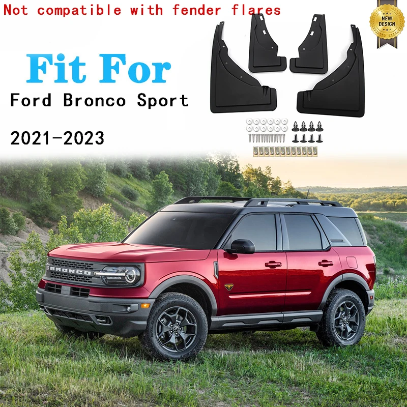 for Ford Bronco Sport 2021 2022 2023 CX430 Mudguards Fender Flare Mud Flaps Guard Splash Fender Cover Car Front Rear Accessories