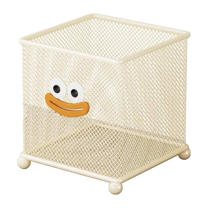 Office Desktop Storage Box, Large Capacity Pen Holder, Brush Organizer for Boys and Girls, Light Luxury Stationery