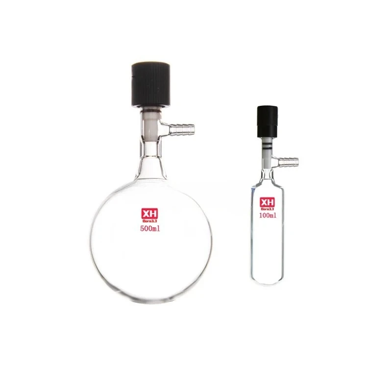 Tubular Solvent Storage Flask with Tetrafluoron All-pack High Vacuum Valve Seal Tube Schlenk Tube Reaction Flask in stock