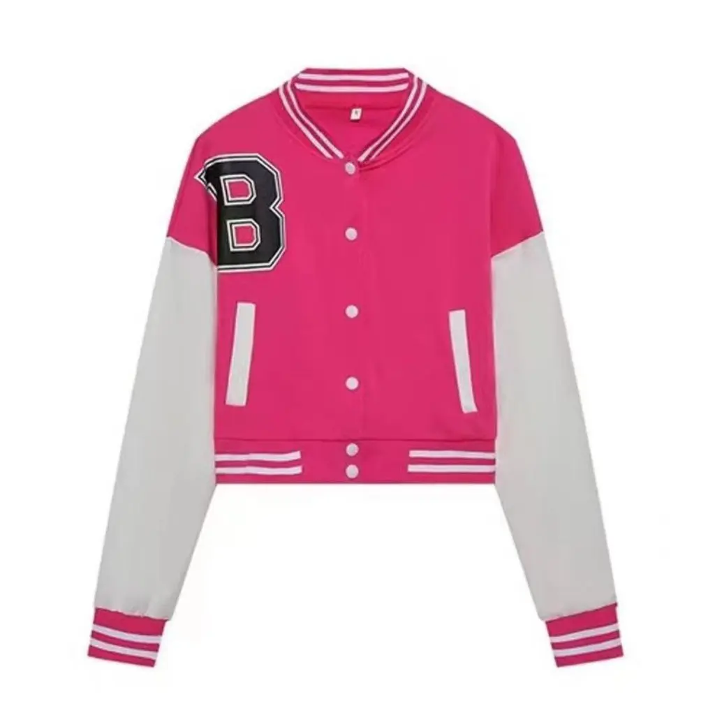 

Весенне-осенняя новая бейсбольная форма для женщин, свободный крой, короткий топ, модный дизайн для маленьких студентов