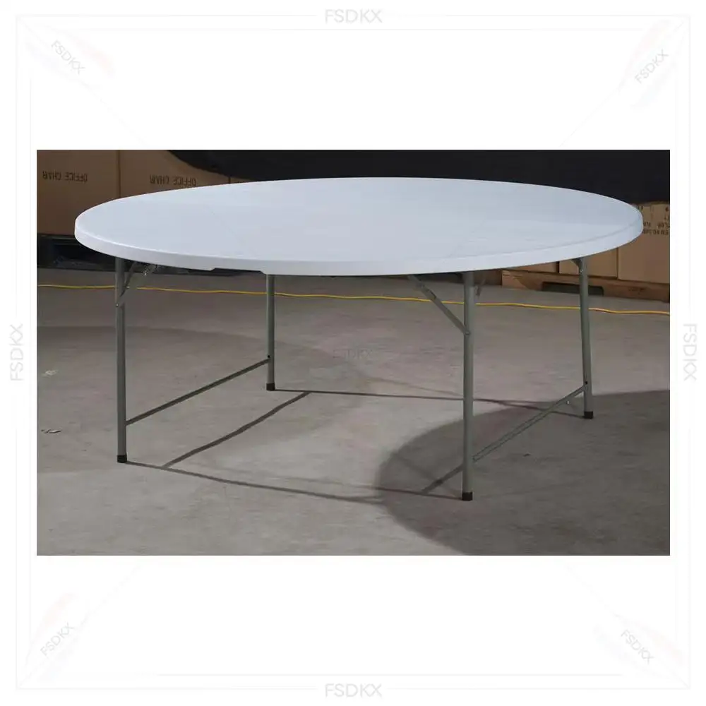 FSDKX Wholesale Customize Hot Sales Easy Carrying Camping Outdoor Acrylic Wedding Dining 6ft Plastic Folding Banquet Table