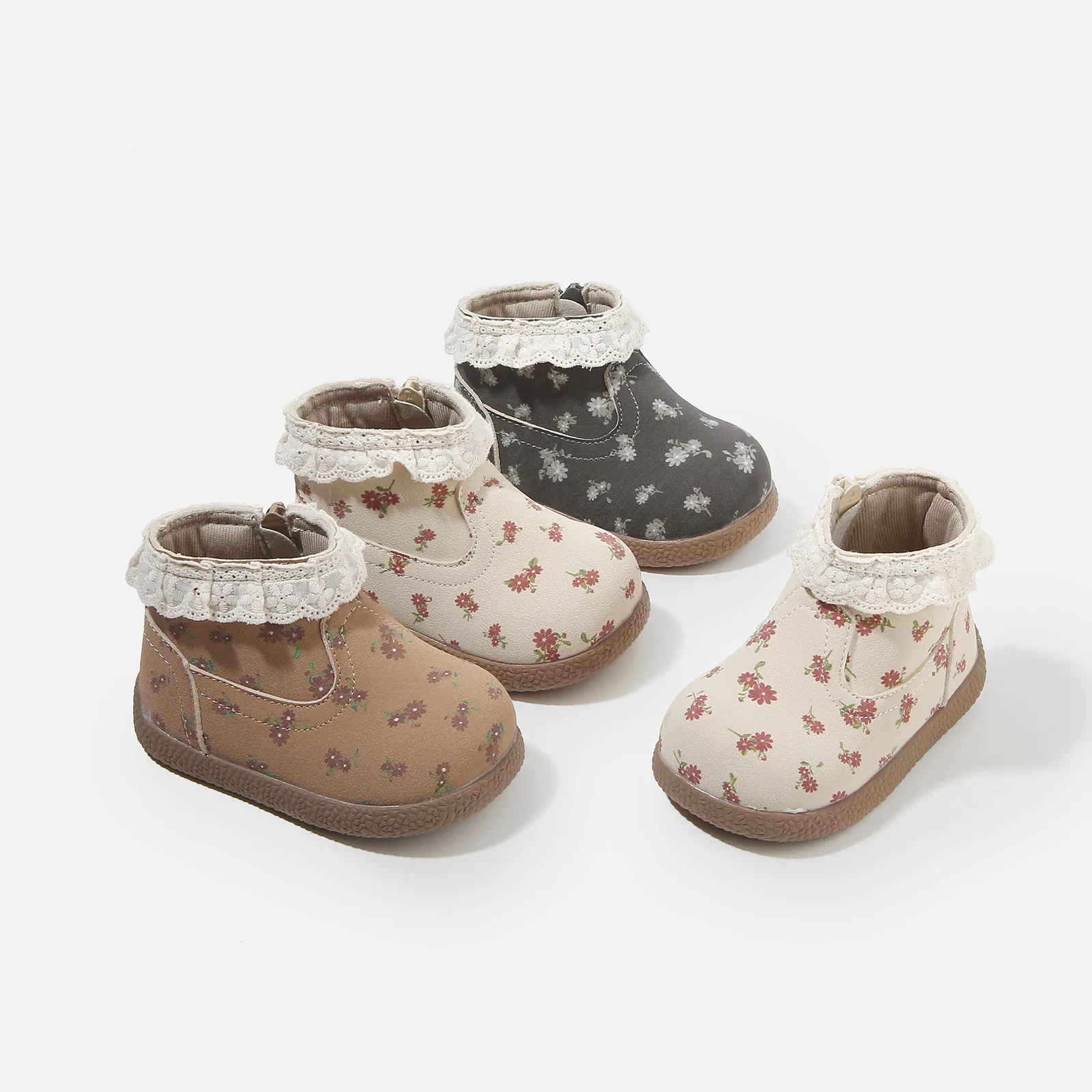 Bottes en cuir idylliques européennes pour filles, chaussures courtes pour bébés en bas âge, nouvelles chaussures d'automne à semelles souples pour enfants