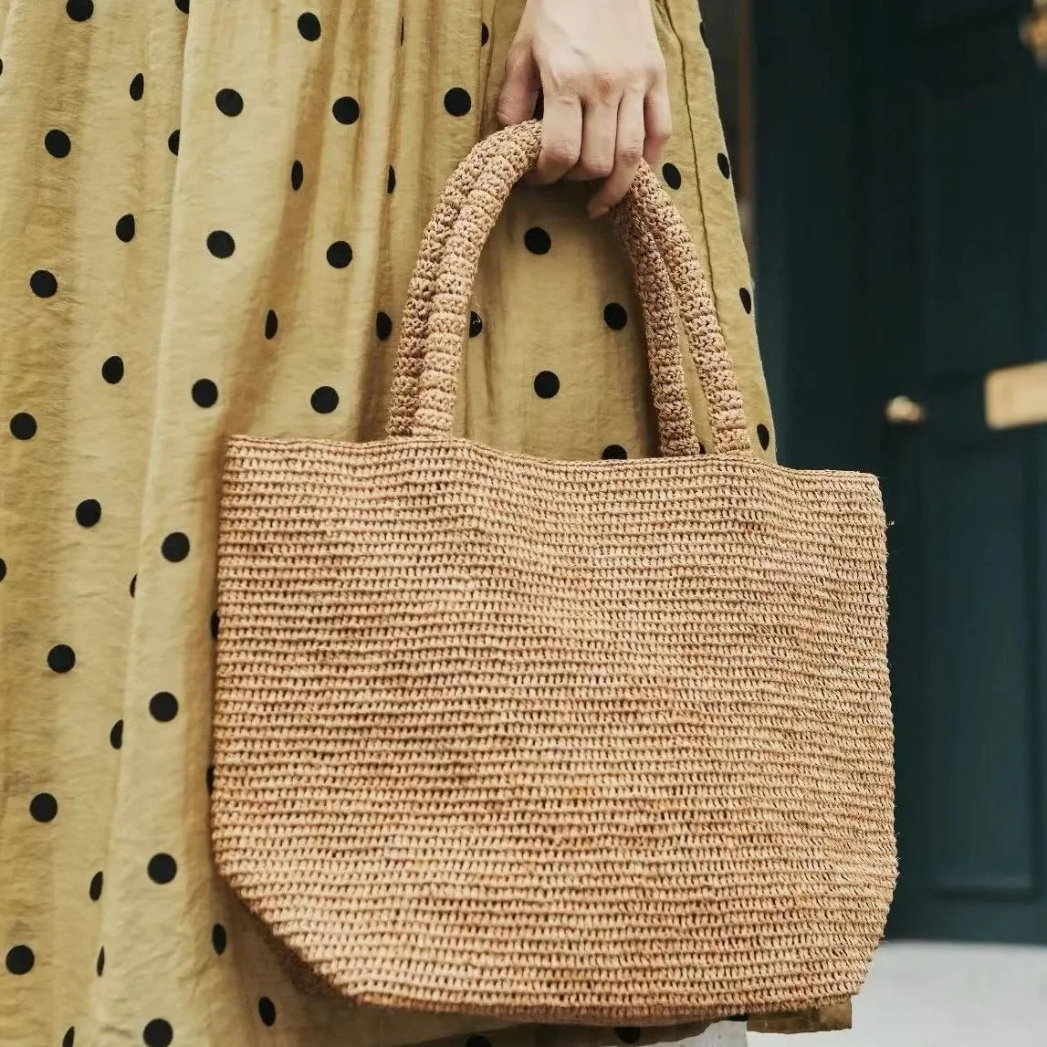 

Вязаная крючком соломенная сумка-тоут, летние пляжные сумки из рафии для женщин, дорожная тканая сумка-ведро, дизайнерские сумки на плечо, клатч