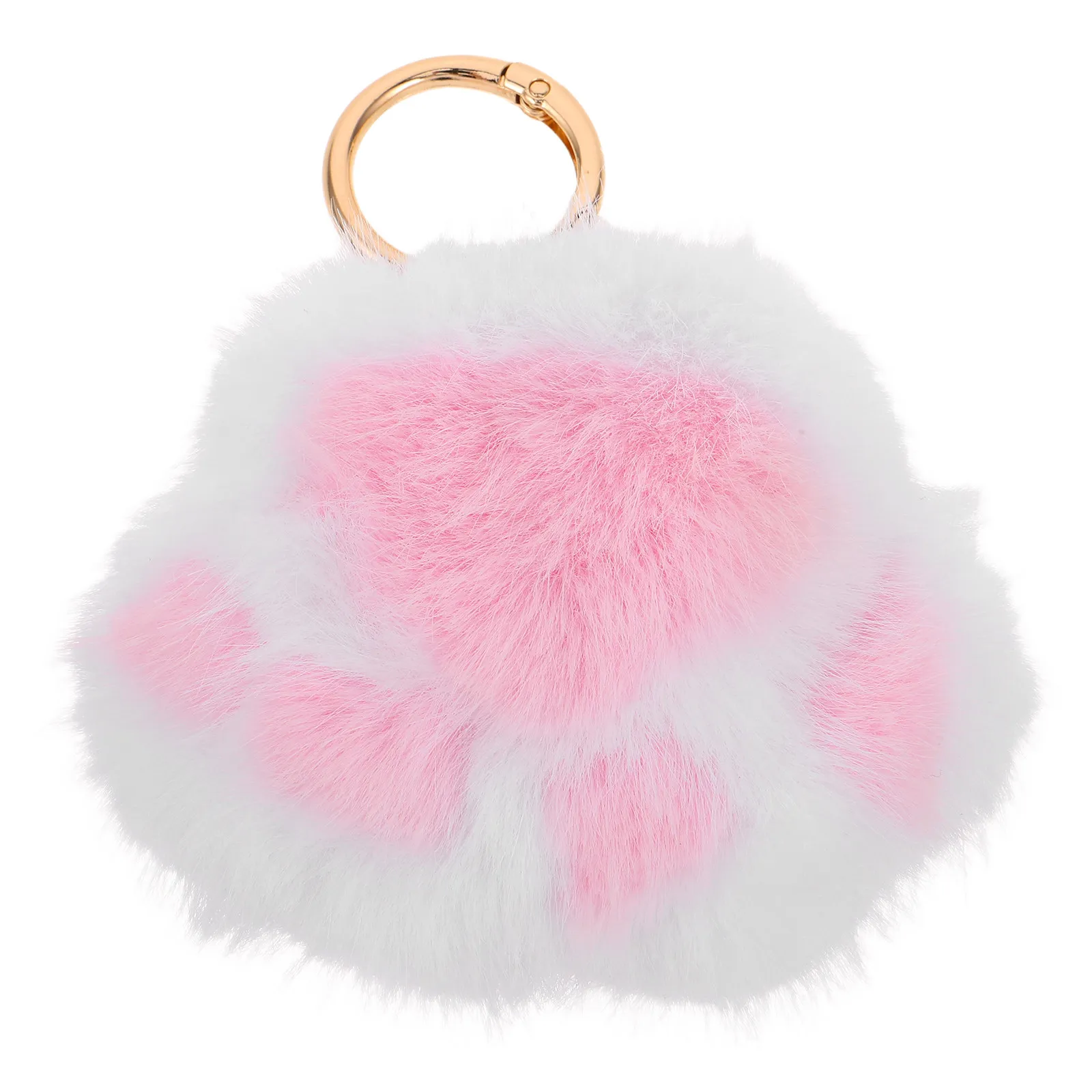 

Cat Paw Soft Keychain Hanging Ring Cute Bag Charm Pendant for Wallet Backpacks Girls Women Stuffed Cat Paw Keyring
