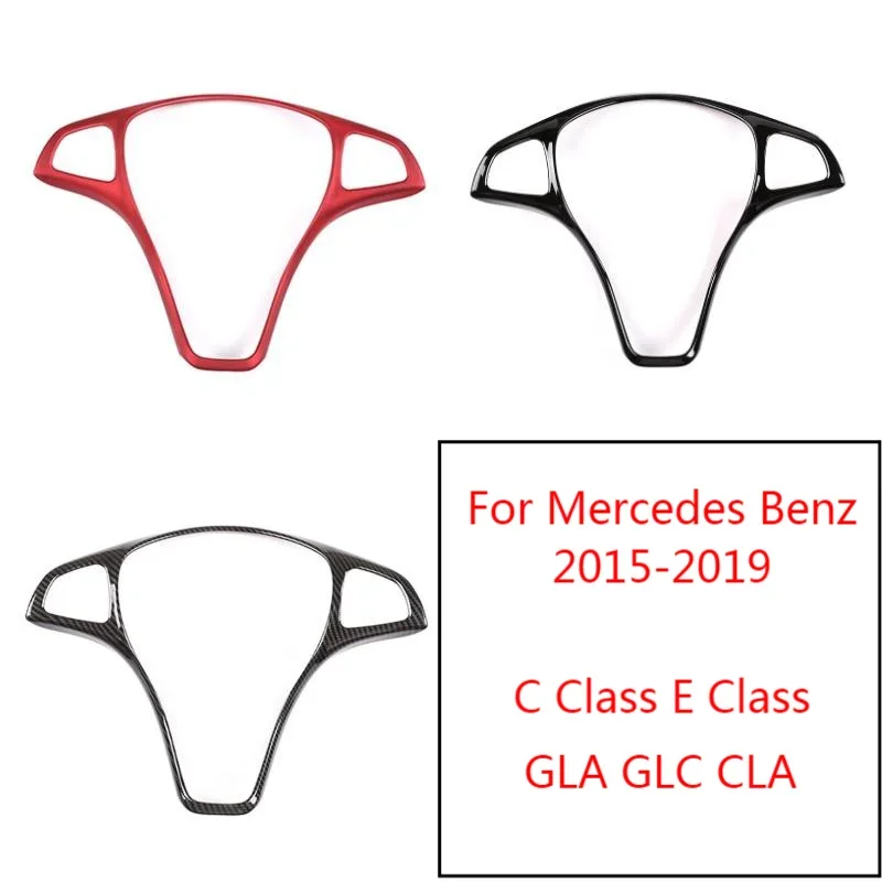 Accessoires de voiture cadre de volant garniture de couverture pour Mercedes Benz A B C E GLC GLA CLA classe W176 W246 W205 W213 X253 X156 C117