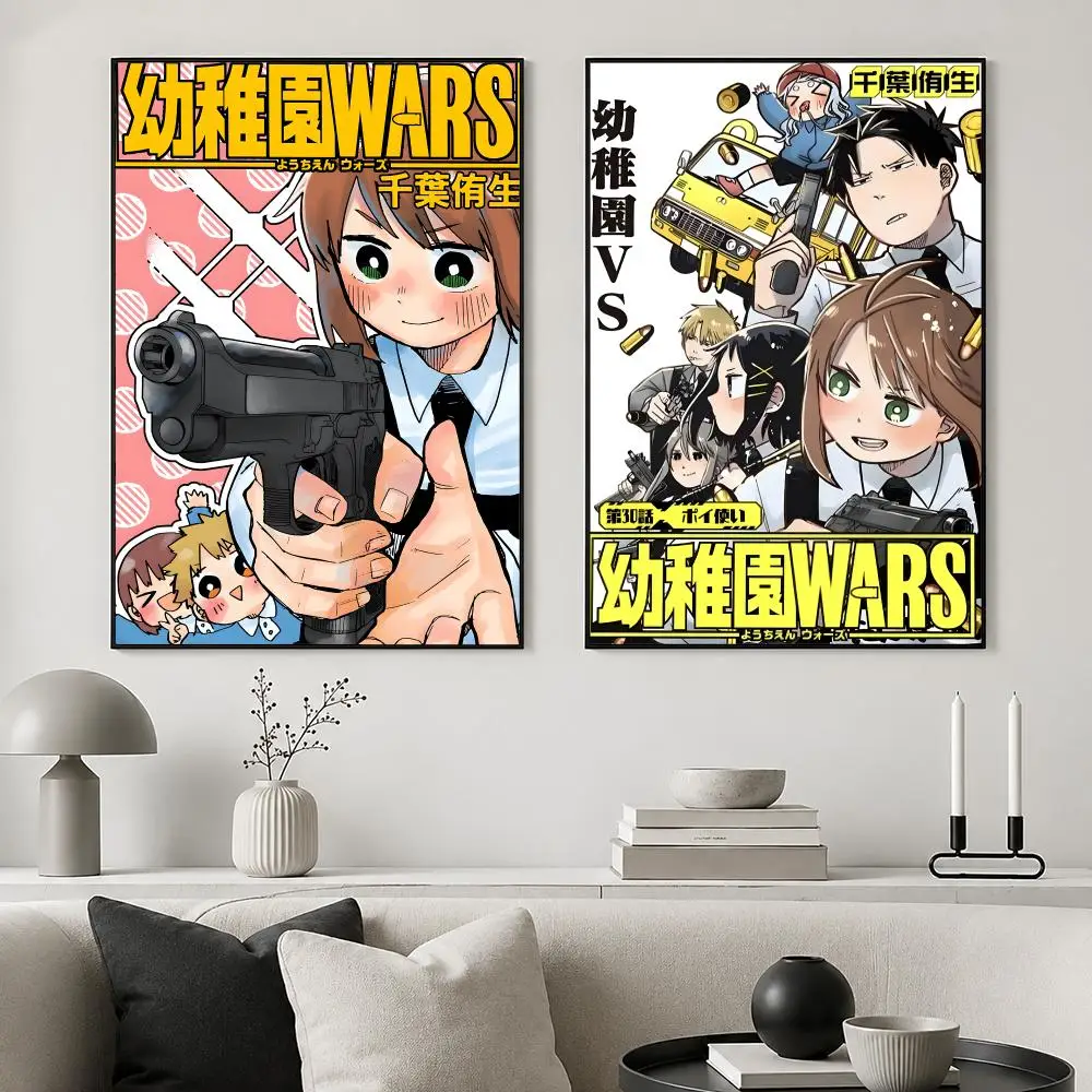 Kindergarten Wars Poster posters for bedrooms and living rooms high definition cartoon movie-themed wall art.