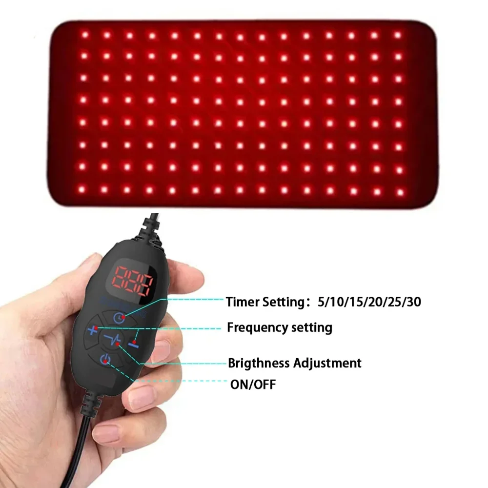 120PCS LED Infrared Light Therapy Pad for Body Pain Deep Therapy for Back Knee Hands Feet Relief Portable 660nm 850nm Home Pad