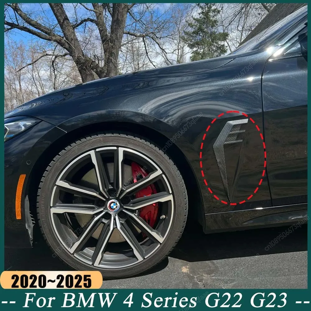 

Car Exterior Side Wing Air Flow Fender Grill Outlet Intake Vent ABS Canards Trim For BMW G22 G23 2-Door Coupe 2020-2025 Body Kit