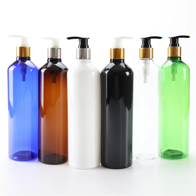 

Multicolor 500ML X 10 PET Empty Shampoo Refillable Bottles With Lotion Pump Dispensers Bathroom Liquid Soap Plastic Containers