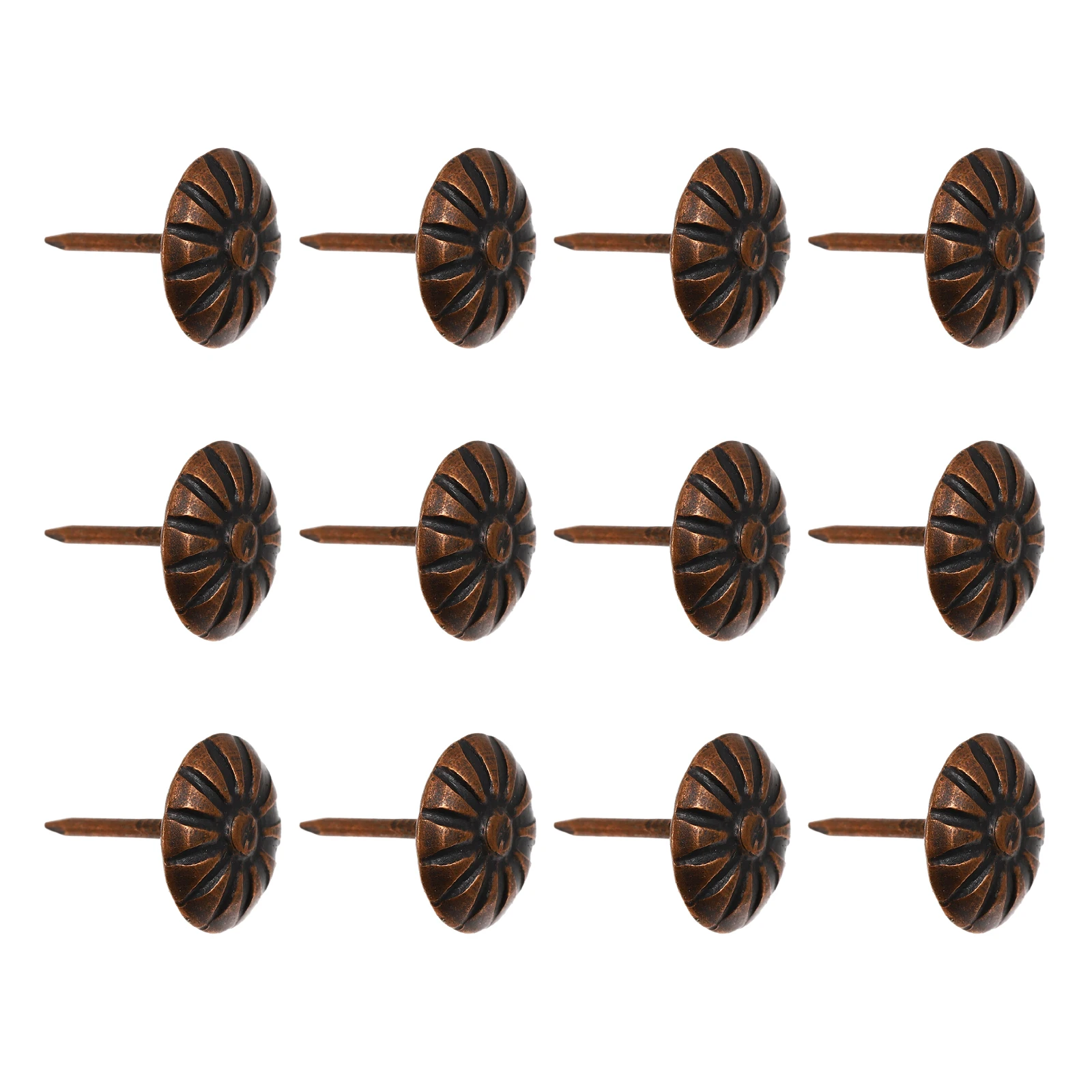

100pcs Chrysanthemum Upholstery Tacks 11x13mm Red Iron Strong for Furniture Decor Wood Crafts DIY