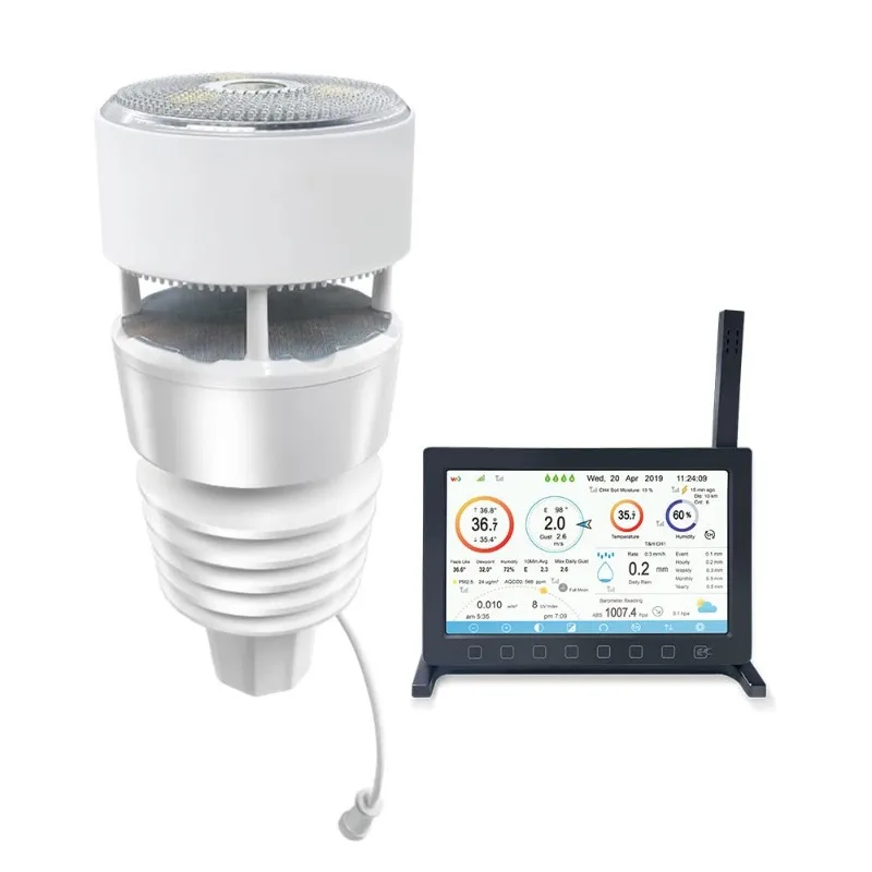 Wittboy Pro Weather Station HP2564, with 7 Inch HP2560 TFT Display Console and WS90 Outdoor Weather Sensor