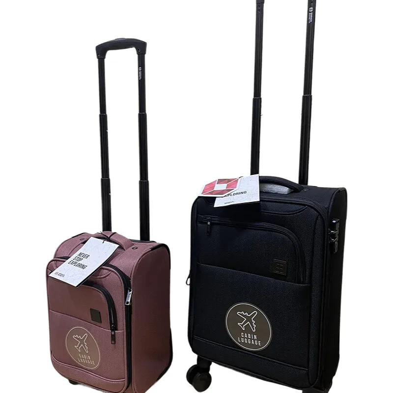 

Durable Oxford Fabric Suitcase Luggage with Spinner Wheels, Carry-on Size, Lightweight for Budget Airlines Travel