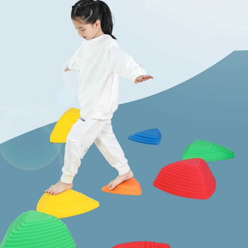 Children's Sensory Training Equipment Colorful Country 11Piece Kindergarten Sports Fun Balance Beam Foot Trampling Stone