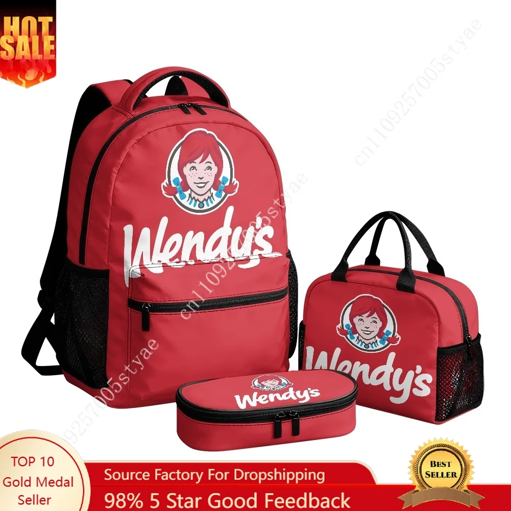 Wend ys Custom Leisure All-Over Print 3-Piece Backpack Set (Includes Backpack, Lunch Bag, and Pencil Case)