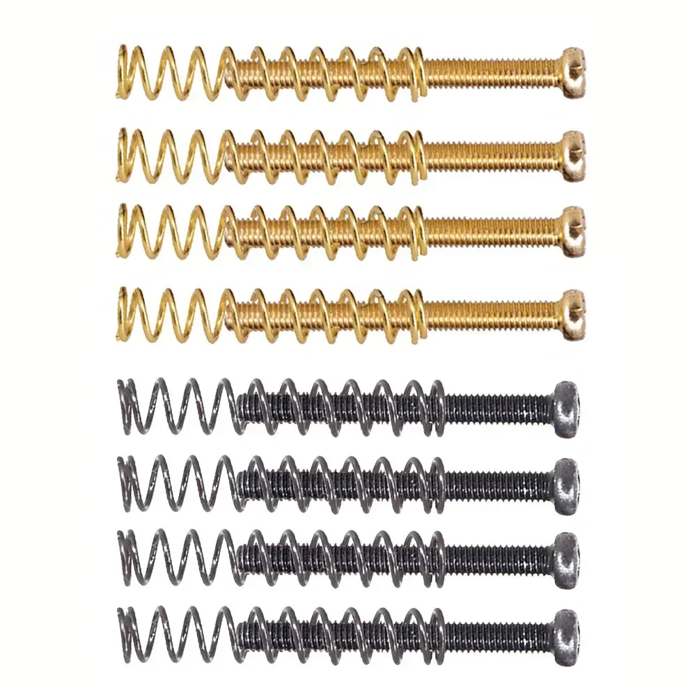 4pcs Guitar Humbucker Pickup Screws And Springs M3x30MM In Black Or Gold For Electric Guitar Humbucker Double Coil Pickup Frame