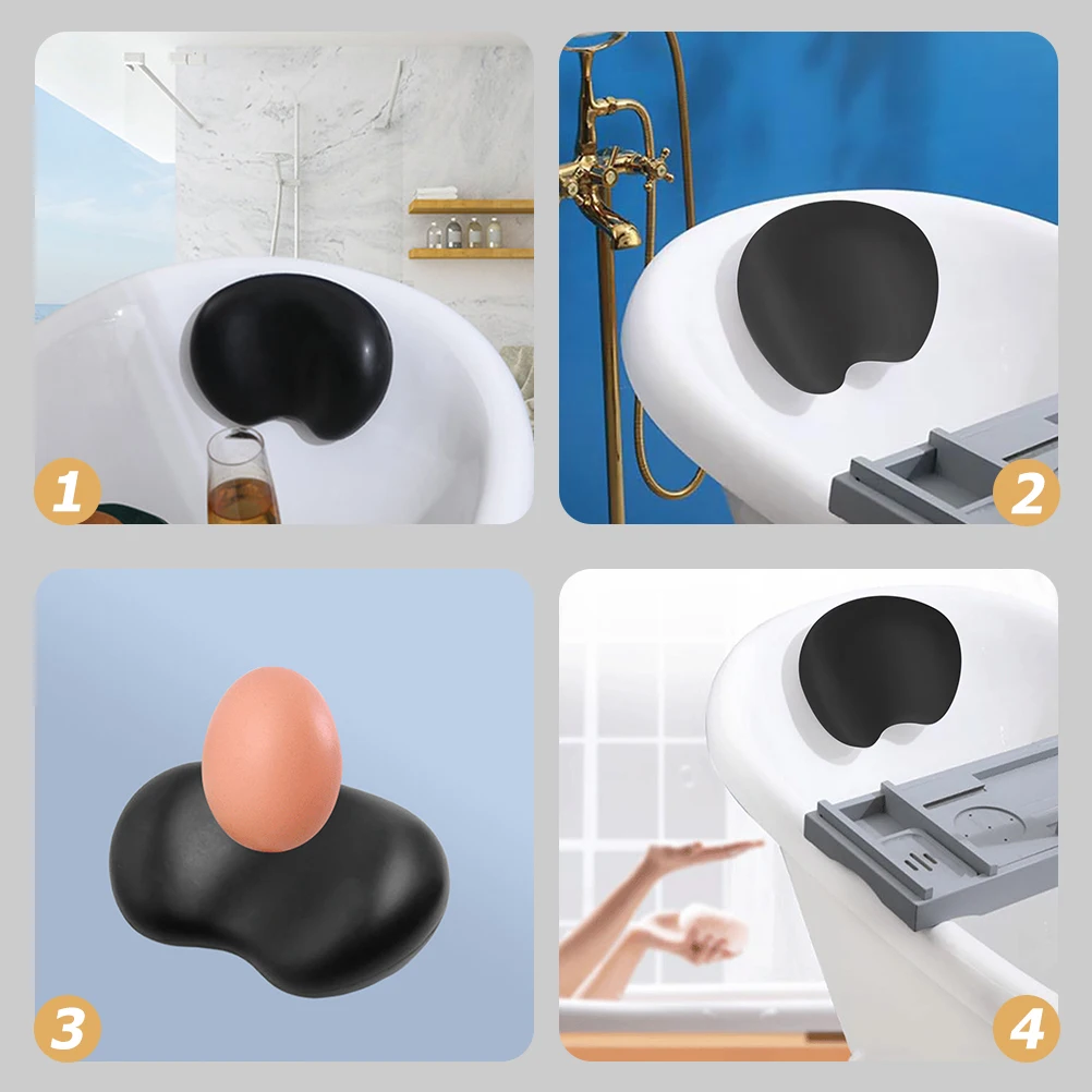 

3D Bath Pillow Anti Backrest Cushion Cups Spa Bathtub Headrest Comfortable Bathing Accessory Home Travel for Women