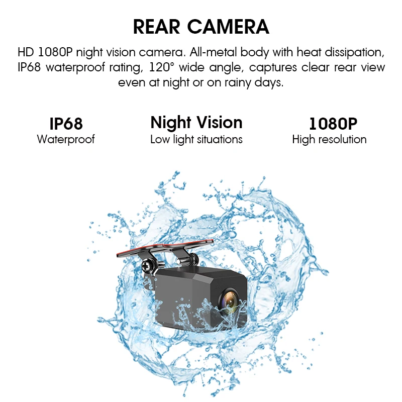 Car Camera Recorder Rear View Mirror With Ultra-High HDR Effect And Support GPS
