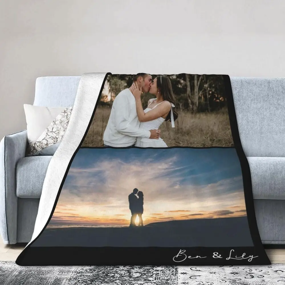 الآباء الشخصية إضافة صورة نص اسم الشعار بطانية مخصصة للرجال والنساء والأصدقاء والأب والأم #3