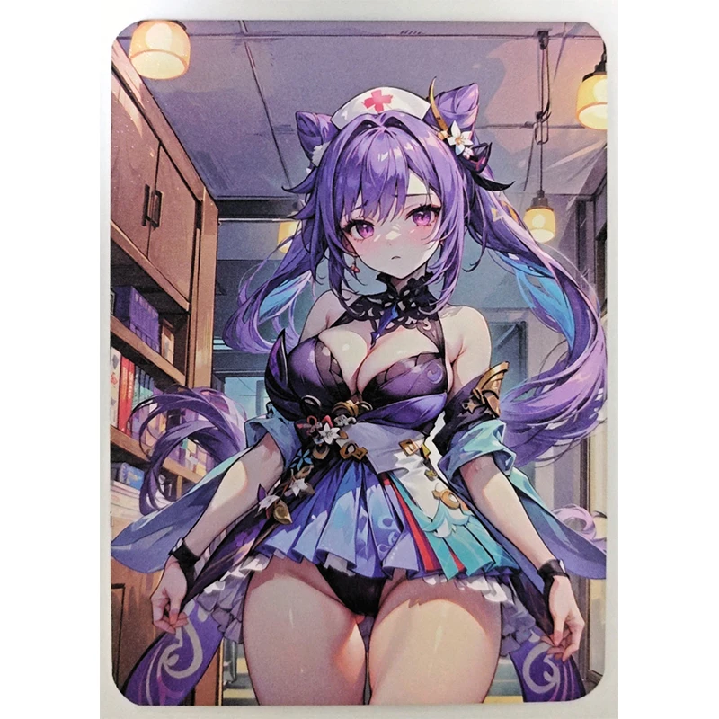 Anime Goddess Story Kochou Shinobu Yamato Uta Yae Miko Keqing Barbara Collectible Cards Christmas Birthday Gifts Children\'s Toys