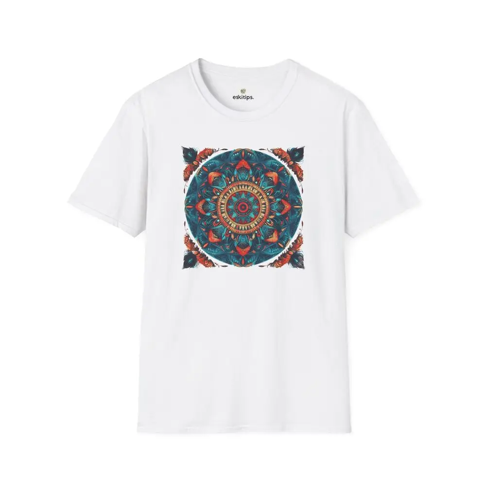 Vibrant Mandala Art T-Shirt - Bold Colors & Intricate Design Anime Graphic T-shirts For Men Clothing Women Tees Y2K Tops Unisex